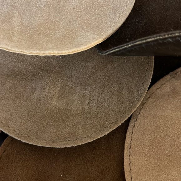 Prezzo Faux Suede Circles Bag with Wood Bead Handle - Picture 8 of 8